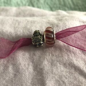 Pandora Santa and candy cane charm